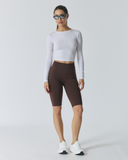 Clover Back Slit Long Tee | White