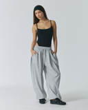 Balloon Wide String Pants | Light Gray