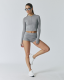 Solid Slim Pants | Sliver