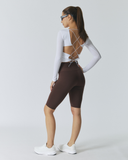 Clover Back Slit Long Tee | White