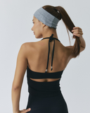 Back Slit Long Sleeveless | Black