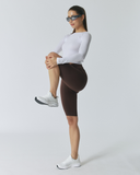 Clover Back Slit Long Tee | White