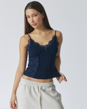 Spring Lace Sleeveless | Navy