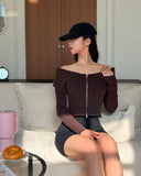 Lia off-Shoulder Cardigan