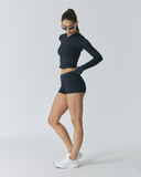 Solid Slim Pants | Black