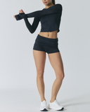 Solid Slim Pants | Black