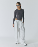 Balloon Wide String Pants | Cream