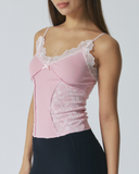 Spring Lace Sleeveless | Pink