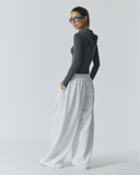 Long Sleeve Hood Bodysuit | Charcoal Gray